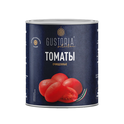 Томаты целые очищ ж/б 2650мл (2500гр) 1/6 GUSTORIA