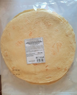 Лепешка Мексиканская сырная Tortillas 25см 1уп (69гр*12шт) 1/10шт Роти