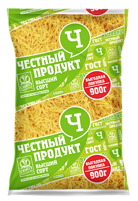 Вермишель тонкая кат В в/с 400гр 1/12шт Честный Продукт РФ