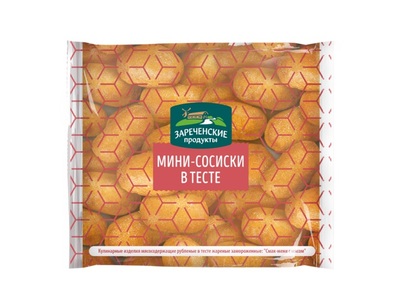 Мини-сосиски в тесте 300гр 1/9шт ТМ Зареченские продукты