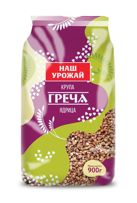 Гречневая крупа ядрица фас 900гр 1/12шт Наш урожай/Легион
