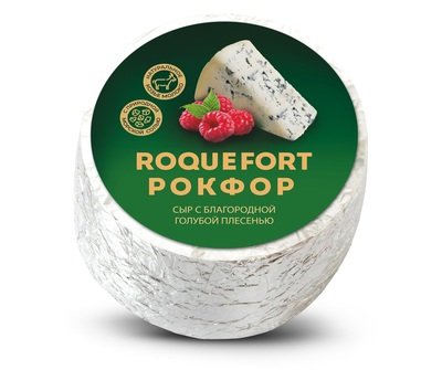 Сыр с благородной голубой плесенью коровье+козье РОКФОР 50%~2,4кг Schonfeld