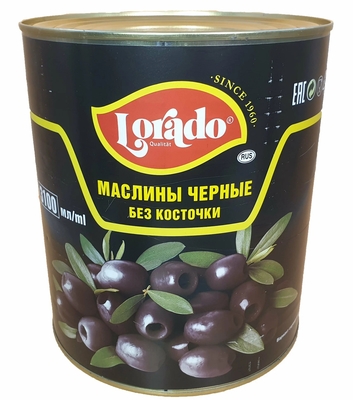 Маслины б/к ж/б 3100мл 1/6шт (1560гр) Lorado Египет