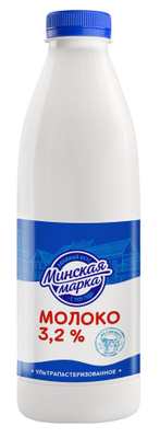 Молоко Бутылка 3,2% 0,9л (6шт) Минская Марка