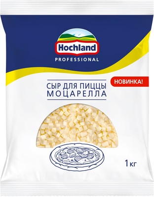 Моцарелла для пиццы сыр 1кг 1/6шт Хохланд
