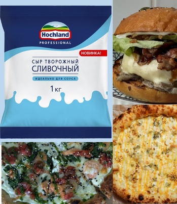 Хохланд (соус) сливочный творожный сыр Рrofessional 1кг 1/8шт