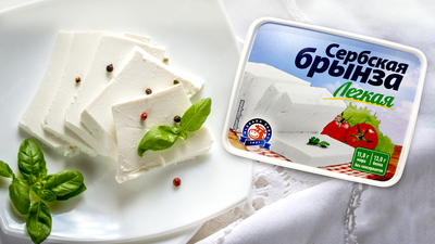 Брынза Легкая 22% 250гр с сывороткой (220гр) 1/12шт Mlekara Sabac Сербская