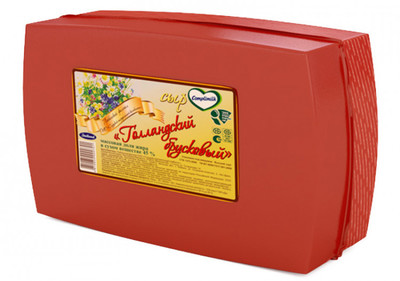 Голландский брусковый сыр 45% брус ~4кг/12кг Любань