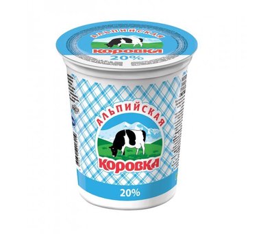 Альпийская коровка 20% молокосодержащий продукт с зам молоч жира  500гр (6шт)