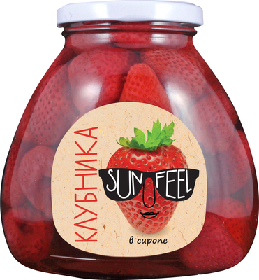 Клубника в сиропе 580мл ст/банка 1/12штSun Feel