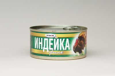 Индейка филе ГОСТ с/к ж/б 325гр 1/12шт Рузком