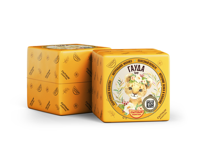 Гауда сыр 45% кубик 2,5кг Сытный ломтик