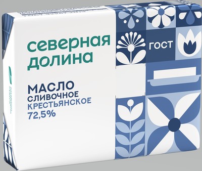 Масло 72,5% Северная Долина 160гр Крестьянское 1/12шт
