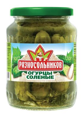 Огурчики маринованные в/с ст/б 680г(340) 1/8шт Разносольников РФ
