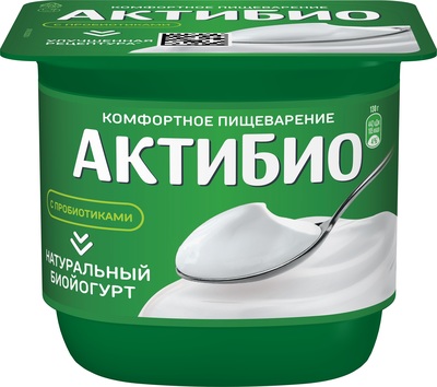 АктиБио Биойогурт 130гр 1/12шт натуральный 3,5%