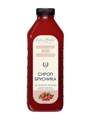 Концентрат морса Брусника сироп 1л 1/6шт GRATEN MARKET