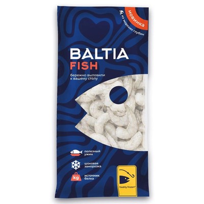 Креветка ваннамей б/г в панцире 71/90 BALTIA FISH уп. 1/6кг+