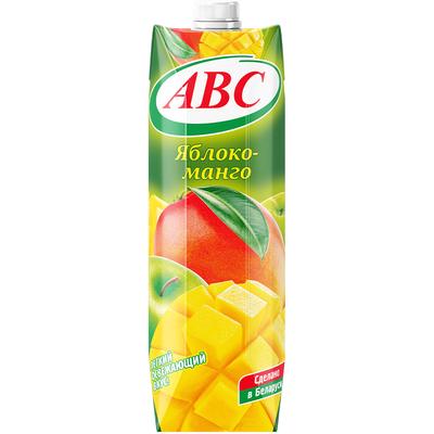Нектар Яблочно-манговый с мякотью 1л (12шт) АВС
