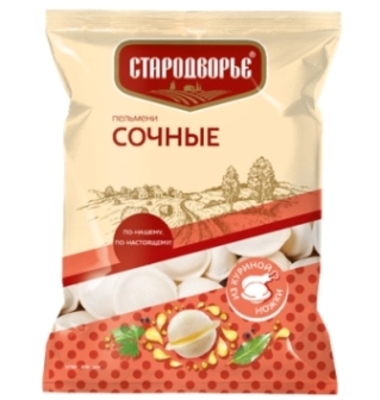 Пельмени Сочные 430гр 1/16шт Стародворье