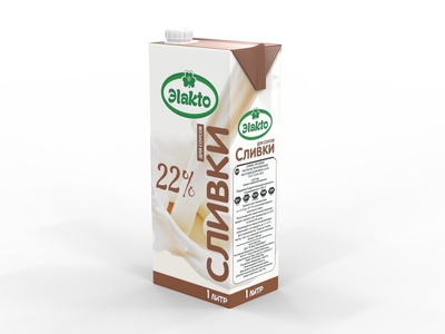 Сливки ТБА ультрапастеризованные 22% 1л ГОСТ 1/12ш Элакто