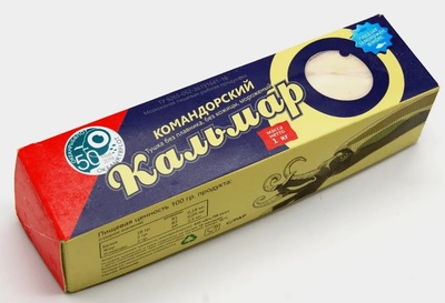 Кальмар командорский очищенный (филе) ОКРФ XXVII Съезд КПСС короб. 1/21кг+