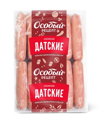 Сосиски Датские п/а ~1,5кг ТМ Особый рецепт