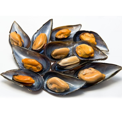 Мидии на полустворке 30/40 Китай (3300/02948) коробка 1/12кг+