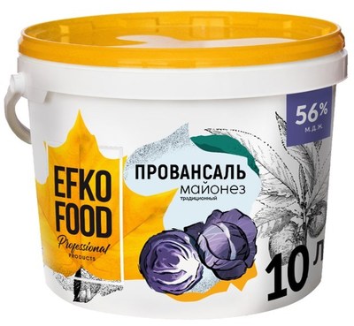Майонез Classic 56% 10л (ведро) Эфко Фуд РФ