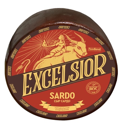 Сардо (Sardo) сыр твердый 45% круг ТМ Excelsior Радость Вкуса