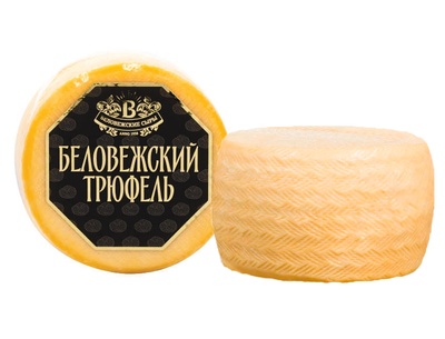 Беловежский трюфель сыр полутв 45% круг ~1,3кг/~5кг Беловежские сыры