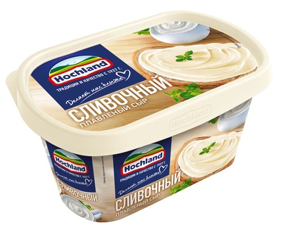 Сыр плавленный "HOCHLAND" СЛИВОЧНЫЙ 55% 400гр 1/6шт РФ