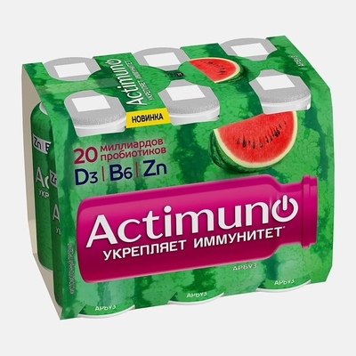 Актимуно 95гр (6шт) Арбуз с цинком 1,5%