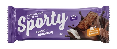 Батончик протеиновый Кокос-Шоколад 40гр (кор/12шт) SPORTY