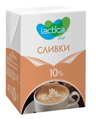 Сливки ТБА 10% ультрапастеризованные 200мл 1/18шт Лактика