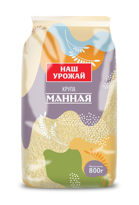Манная крупа фас 800гр 1/9шт Наш урожай/Легион