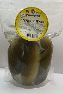 Огурцы соленые дой-пак 350гр 1/10шт Унипрод
