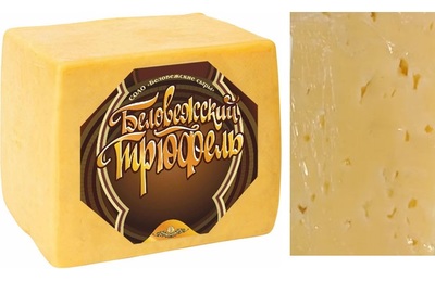 Беловежский трюфель сыр полутв 45% кубик ~1,3кг/~5кг Беловежские сыры