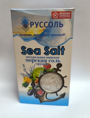 Соль морская крупная помол 3 Sea Salt 500гр 1/24шт