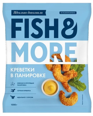 Креветка в панировке очищенная б/г (F&M) 21/25 Атлантис уп. 1/6кг+