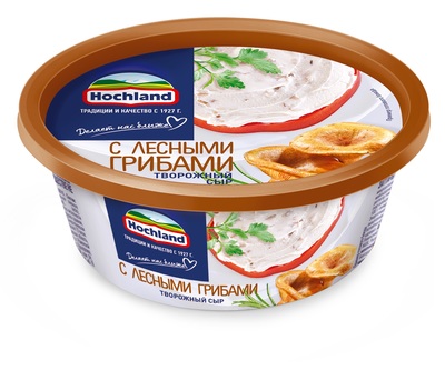 Творожный Сыр 140гр 60% лесные грибы Хохланд
