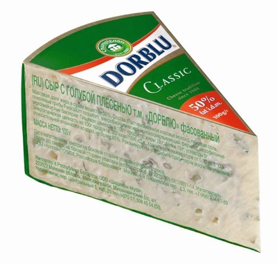 Дорблю сыр с голубой плесенью 50% 100гр (5шт) ТМ Champignon