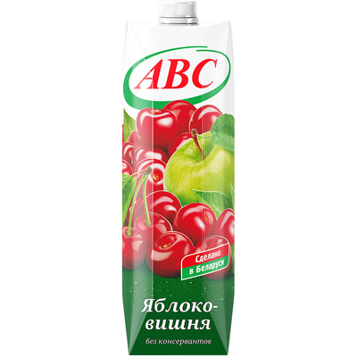 Яблочно-вишневый нектар осветленный 1л (12шт) АВС