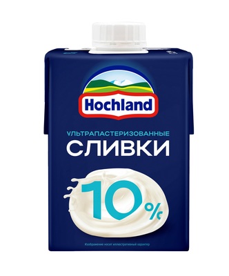 Сливки питьевые ультрапастеризованные 10 % 500мл 1/12шт Hochland