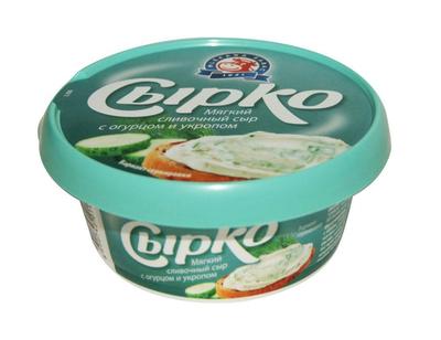 Крем-сыр Сырко огурцом и укропом 55% 100гр 1/12шт MLEKARA SABAC A.