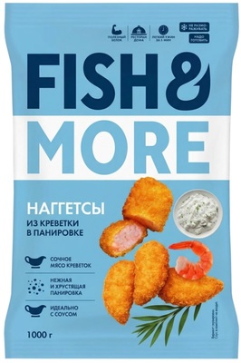 Креветка в панировке (наггетсы)  Fish & More  уп 1/6кг+