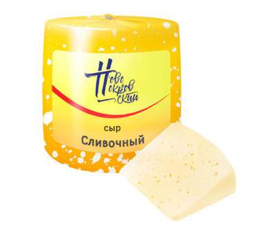 Сливочный сыр полутвердый 50% цилиндр ~1,7кг Новопокровский